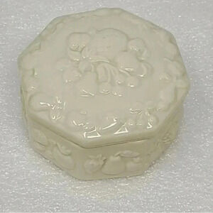Lenox Octagon Food For Life Trinket Box 2 piece container